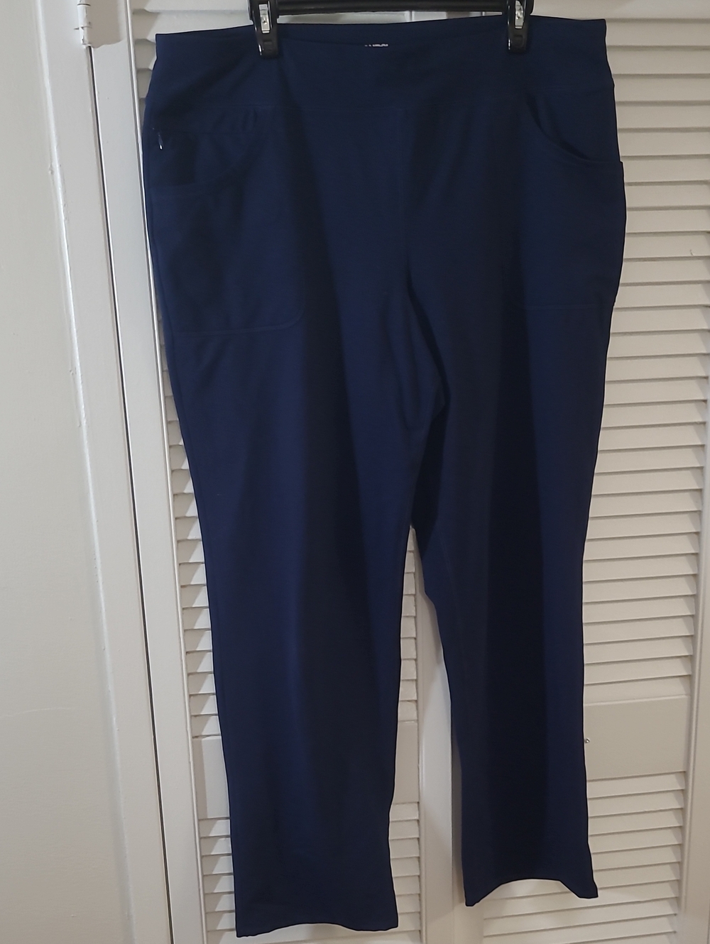 Lands' End Women's Navy Straight-Leg Pull-On Pants